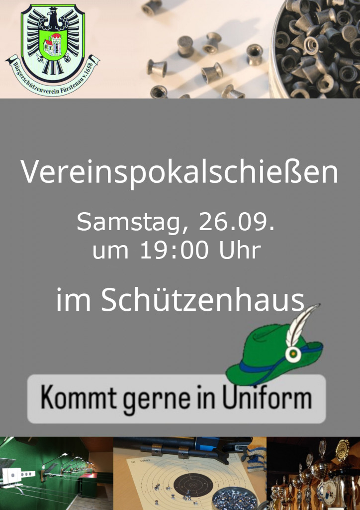 Einladung Vereinspokalschießen 2026